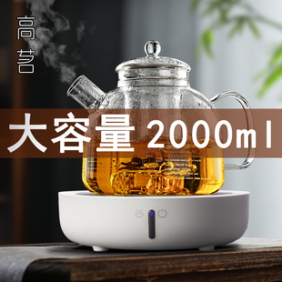 2025新款大容量玻璃煮茶壶加厚耐高温明火烧水壶电陶炉煮茶器家用