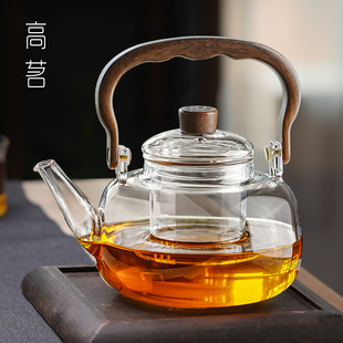 提梁煮茶壶电陶炉套装 家用茶水分离玻璃泡茶壶2025新款 耐高温茶具