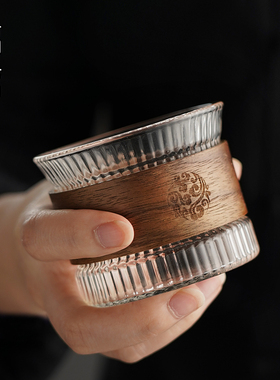 锤纹玻璃茶杯单只精致咖啡杯杯子小号客人日式个人专用功夫茶茶具