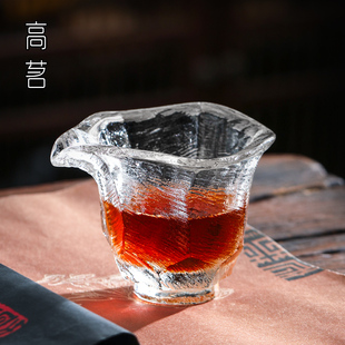 原矿水晶公道杯高端水晶公道杯高档纯手工加厚不烫手茶海单个特厚