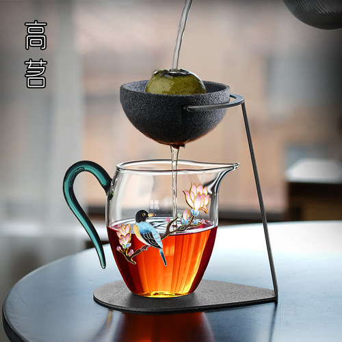 高茗玻璃公道杯高档加厚公杯