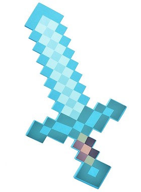 我的世界周边Minecraft钻石剑镐泡沫刀枪玩具史蒂夫头套工具装备