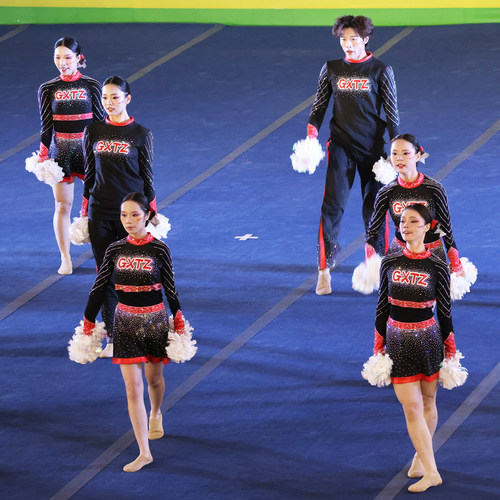 订制啦啦操比赛服装啦啦队服装健美操服装体操服套装成人新品27男