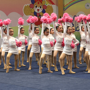 儿童啦啦操比赛服啦啦队服装健美操服装拉拉队服装儿童25套装女男