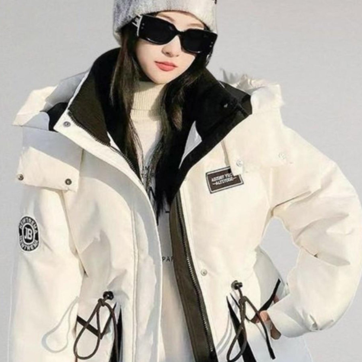 欧货派克工装羽绒服女2025冬季新款设计感潮流爆款大口袋收腰外套,女装/女士精品,羽绒服,淘宝优惠券,粉丝福利购,淘宝优惠卷