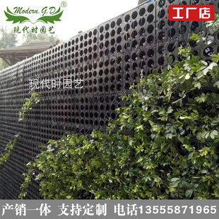 塑料生态墙水盆 植物墙工程花盆 16孔种植模块 立体绿化盒子 厂家