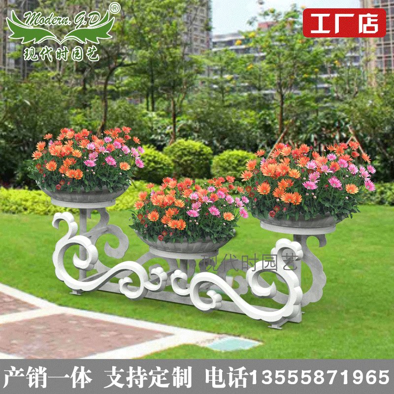 大型户外花架花器造型立体绿化道路节点装饰花架厂家供应量大价低
