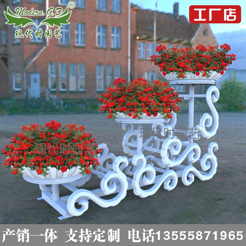 公园广场/道路景观/广场庭院/铁艺花架/花器/立体造型/立体工程