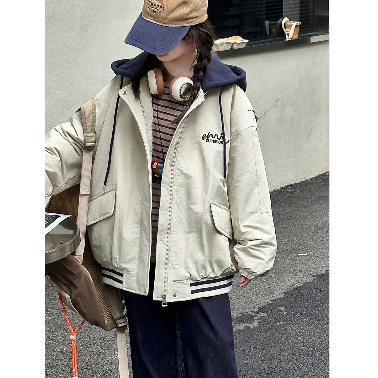 女童夹棉外套儿童秋冬加厚棒球服