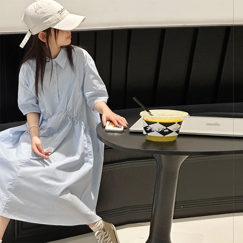 女童连衣裙夏装2025新款韩版女孩夏天公主裙洋气宽松儿童裙子夏季