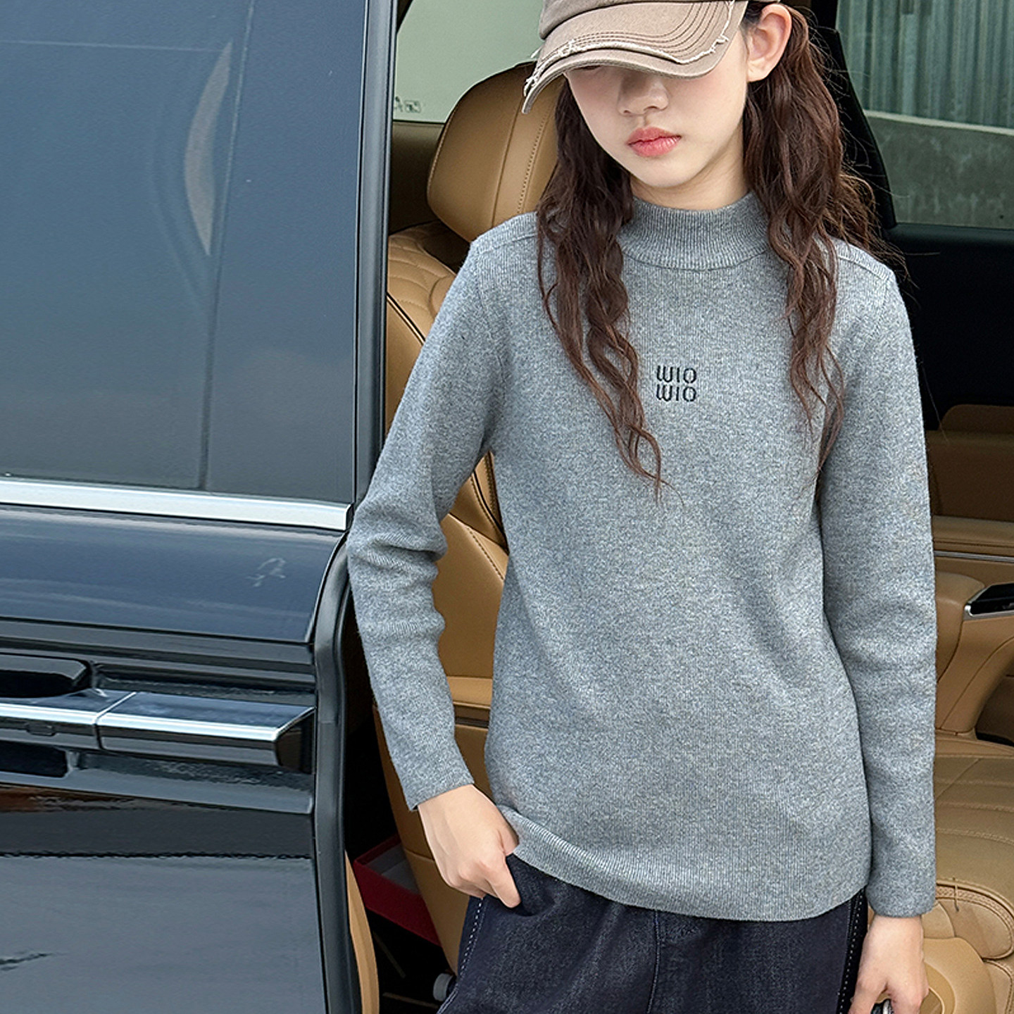 半高领女童毛衣儿童长袖打底衫春装2026新款韩版大童女孩春秋上衣