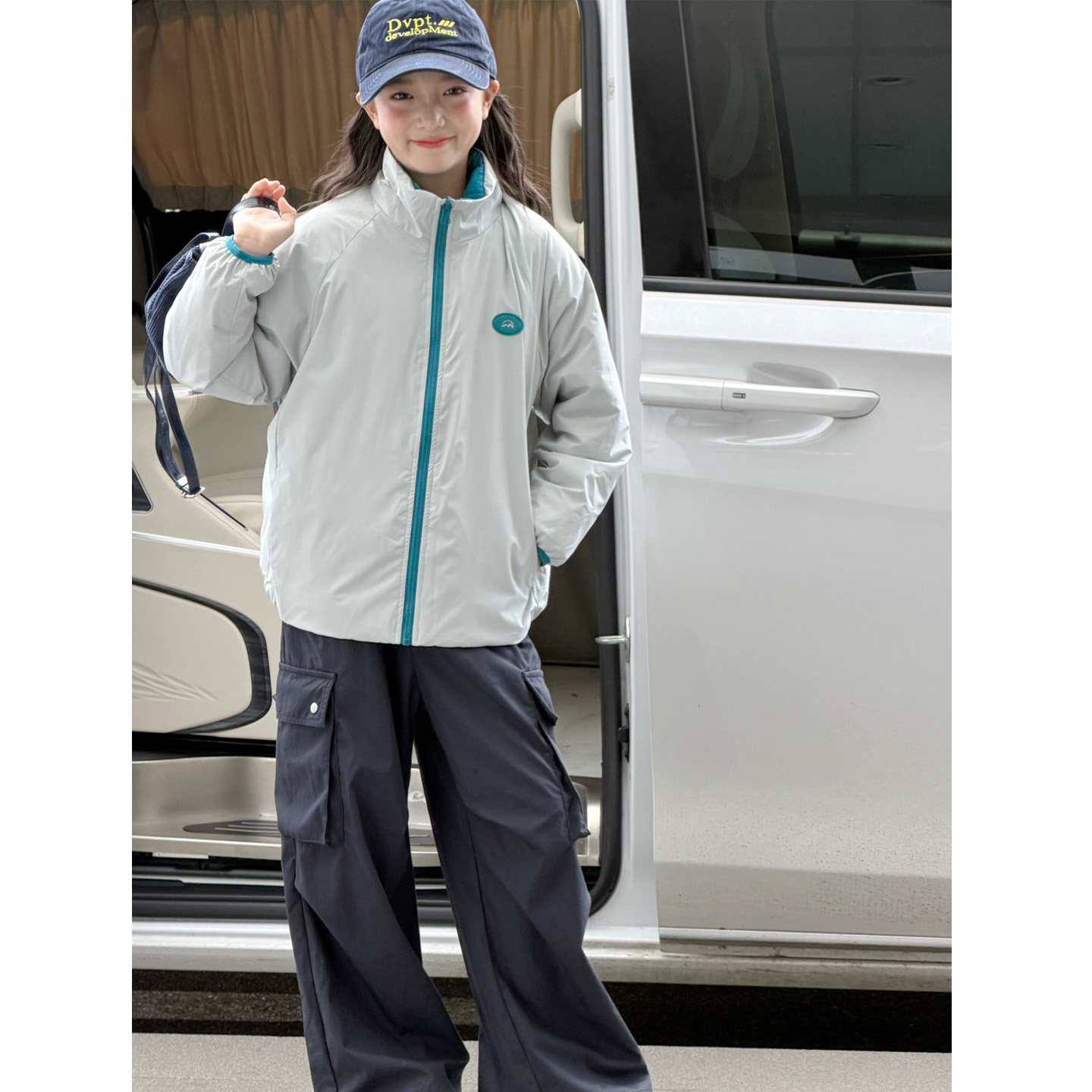 女童夹棉外套儿童轻薄棉服秋冬装