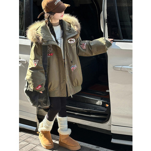 超好看女童棉袄服儿童加绒冬装外套2025新款洋气女大童冬季大衣韩