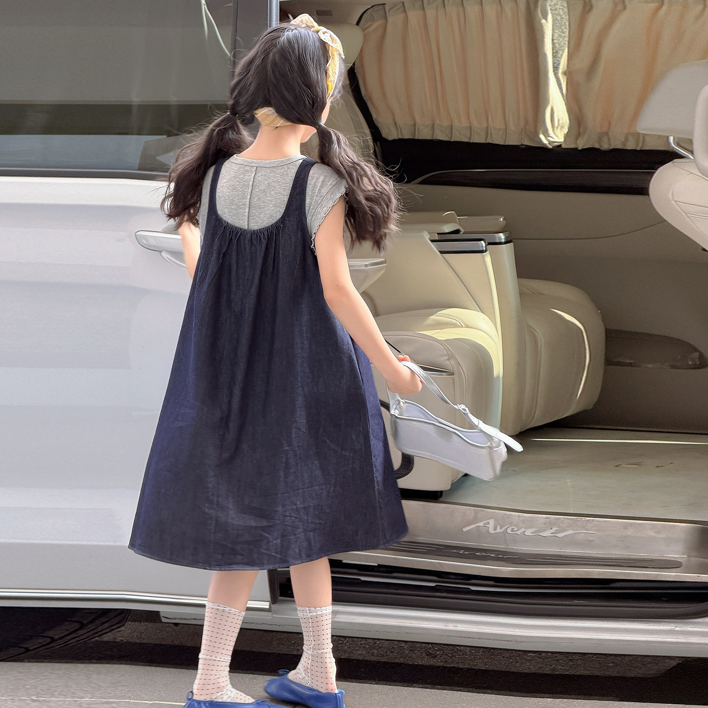 韩系童装女童夏装牛仔裙子夏季薄款儿童短袖背心裙套装女孩连衣裙