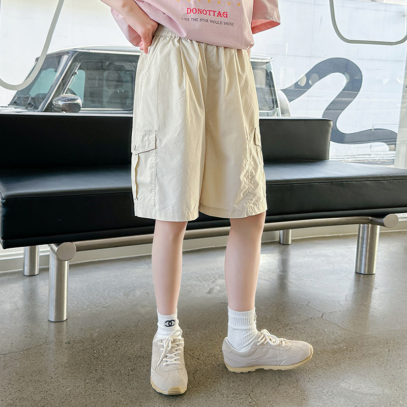 果儿kids韩系女童工装短裤儿童五分裤夏季薄款2026新款女孩短裤子