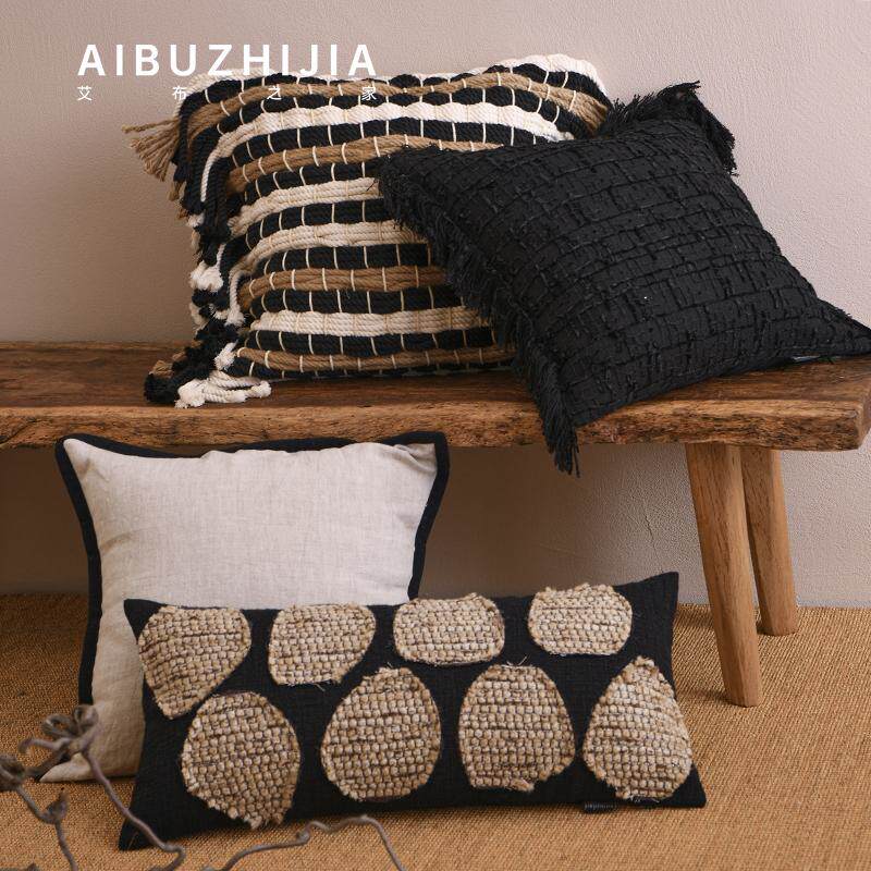 腰枕卧室床头中古风沙发抱枕