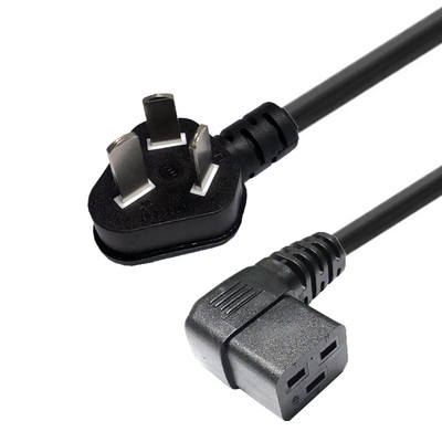 国标16A转C19弯头右弯横向品字PDU电源线16A服务器电源线1.5平方