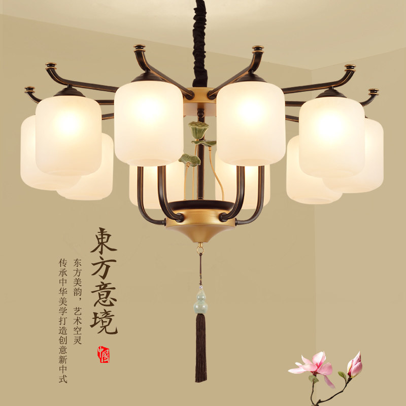 新中式吊灯客厅灯具中国风吊灯现代简约餐厅卧室创意