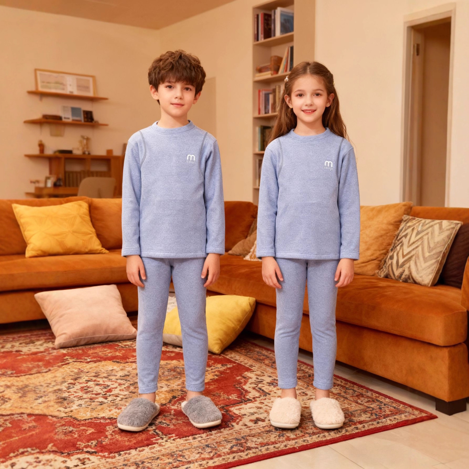 儿童保暖内衣套装加绒加厚男童衣服婴幼儿秋冬装女宝宝保暖衣套装