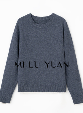 MLY 【圆领长袖】30羊绒70羊毛秋冬休闲圆领长袖套衫简约女