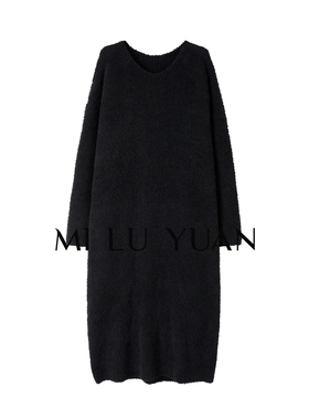 MLY可外穿家居服【圆领长套衫】一线成衣 半边绒加厚睡裙睡衣保暖