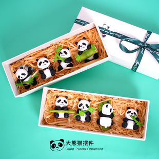 文创伴手礼送老外客户生日礼物女孩子熊猫摆件出国中国风特色可爱