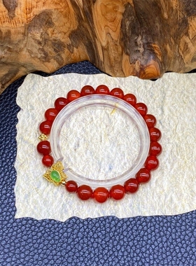 大昭寺天然红玛瑙手串转运珠