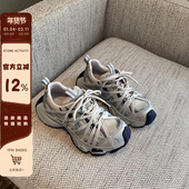 圆头系带休闲运动鞋 潮 女2026春季 新款 TFM 巴黎绑带厚底老爹鞋