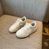 女真皮系带低帮运动休闲板鞋 百搭 新款 厚底小白鞋 TFM 2026春季