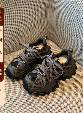 【TFM】老爹鞋女2026年新款网面透气防滑厚底增高运动休闲鞋女潮