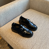 TFM 女乐福鞋 2026春季 新款 英伦风复古皮带扣厚底小皮鞋 单鞋 子