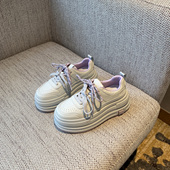 TFM 厚底增高系带休闲鞋 灰紫色 2026春季 新款 百搭时尚 运动板鞋