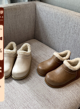【TFM】内增高4CM~羊羔毛加绒雪地靴女冬季保暖短筒毛毛靴棉靴子