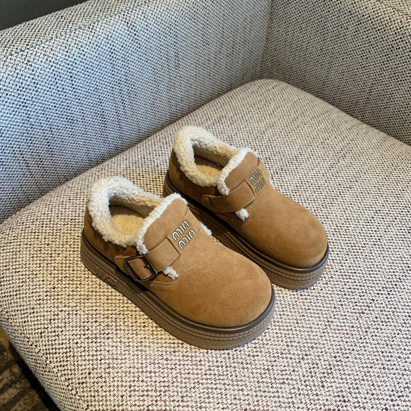 复古磨砂加棉保暖雪地鞋