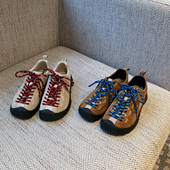 TFM 2026春季 新款 户外登山休闲德训鞋 女系带牛反绒厚底运动鞋