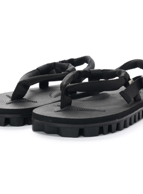 SUICOKE OG GUT 男女日系文青休闲凉鞋 黄金大底 黑色