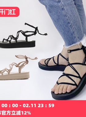 TEVA MIDFORM INFINITY 女子厚底交叉绕踝绑带凉鞋 1127890