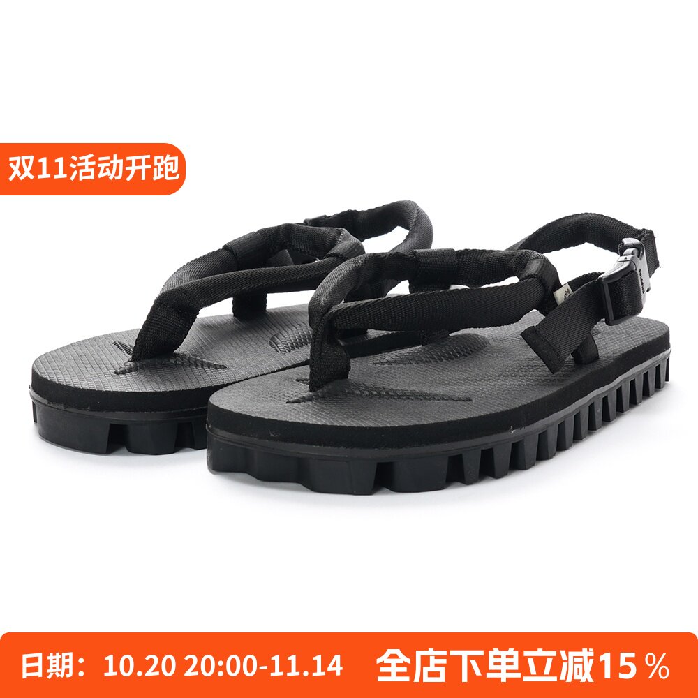SUICOKE OG GUT 男女日系文青休闲凉鞋 黄金大底 黑色