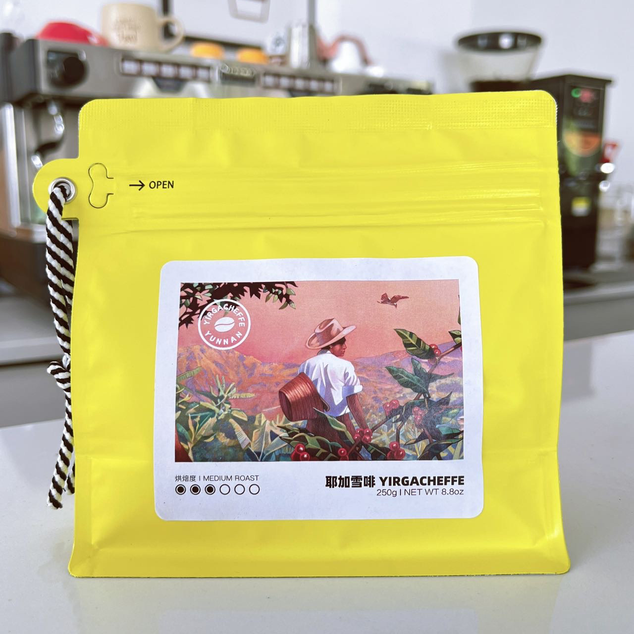 云南普洱耶加雪菲水洗豆中度烘焙250g138包邮