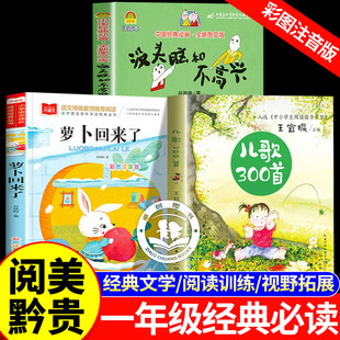书目正版 阅读课外书必读萝卜回来了儿歌300首儿童故事书6岁以上带拼音寒假阅读经典 没头脑和不高兴一年级注音版 典耀中华阅美黔贵