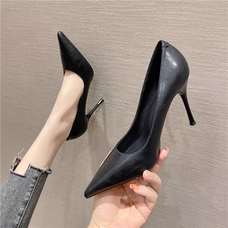 网红法式高跟鞋女细跟单鞋