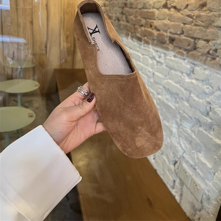 2025新款春秋勃肯鞋一脚蹬豆豆鞋