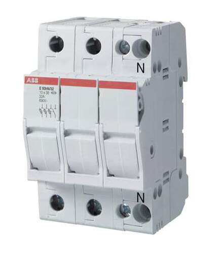 原装ABB熔断器式隔离开关 熔丝座 E93N/32 3+NA 32A询价