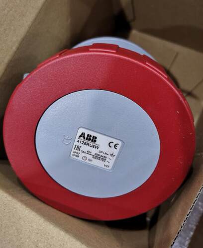 原装五极暗装直体工业插座 4125RU6W 125A 346-415V IP67询价