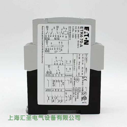 EATON 时间继电器 ETR4-70-A XTTR6A100H70B询价