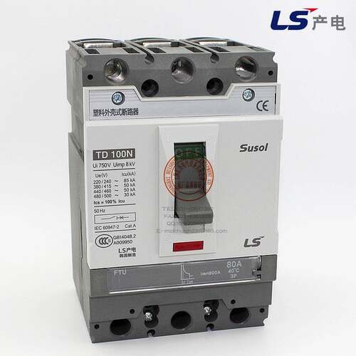 LS产电 SUSOL 塑壳式断路器 MCCB TD100N 3P FTU80A询价