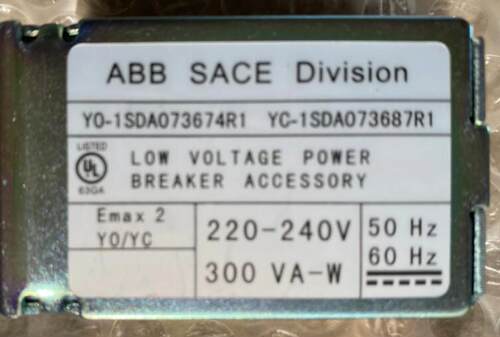 原装ABB断路器EMAX2附件 分闸线圈 YO E1.2..E6.2 220-240Vac/dc