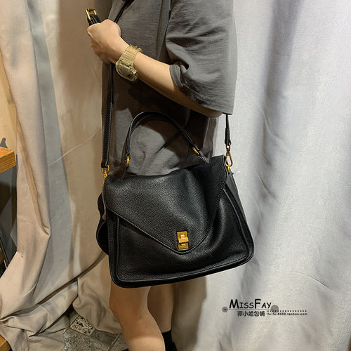 真皮通勤单肩斜挎手提包邮差包女