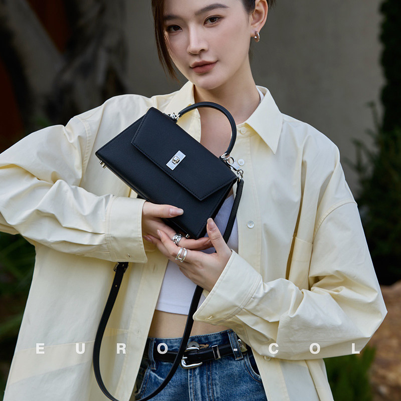 欧尚典正品高级感时尚百搭真皮单肩斜挎手提小方包休闲气质女包图片