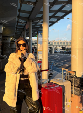 ENFUR | 雪漫冬日 紫金级天鹅绒横排水貂皮草外套GG79172